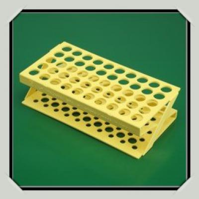 Test tube rack 16 mm (Z shape) yellow